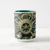 Steampunk Gewerke für grüne Mechanik Tasse (Zentrum)