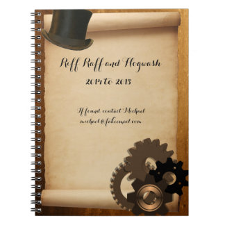 Steampunk Gewohnheits-Notizbuch Notizblock