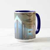 Steampunk-Gewölbe-Korridor-SciFi-Tasse Tasse (VorderseiteRechts)