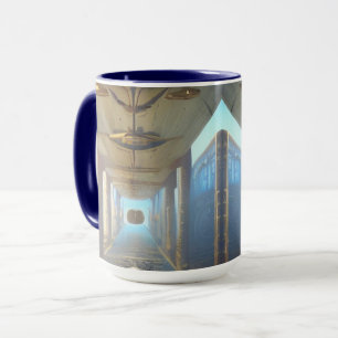 Steampunk-Gewölbe-Korridor-SciFi-Tasse Tasse