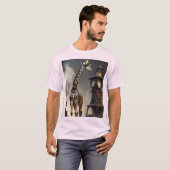 Steampunk Giraffe 🦒 🔩 | Hoch-Tech-Stil T-Shirt (Vorne ganz)
