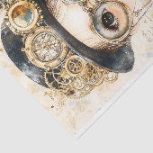 Steampunk Girl, Black Eyes, Bow Krawatte BH7 Decou Seidenpapier (Ausschnitt)