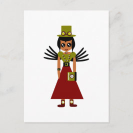 Steampunk Girl Goal Keeper Postkarte