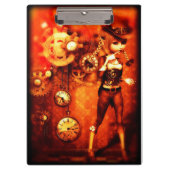 Steampunk Girl Klemmbrett (Vorderseite)