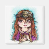STEAMPUNK Girl Magnet (Vorne)