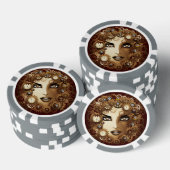 Steampunk Girl Portrait Poker_chips Pokerchips (Stapel)