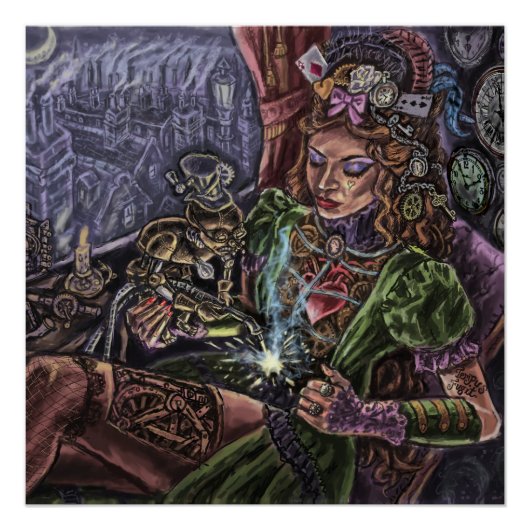 Steampunk Girl Poster (Vorderseite)