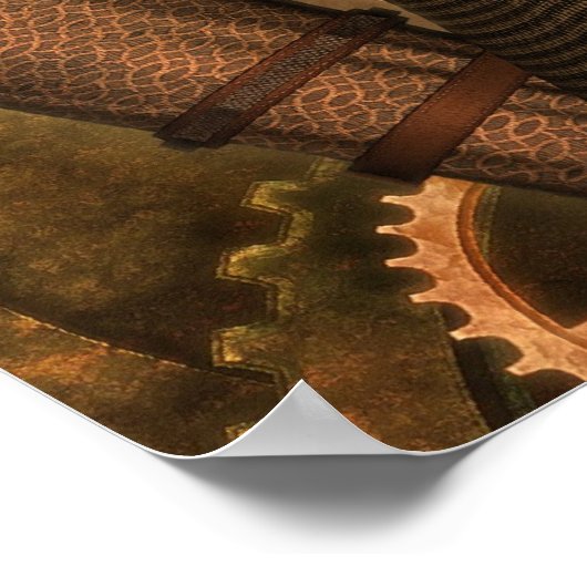 Steampunk girl poster (Ecke)