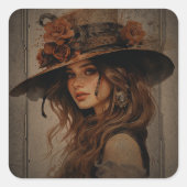 Steampunk Girl Stickers (Vorderseite)