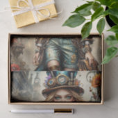Steampunk Girl Tissue Paper Seidenpapier (Geschenk)