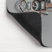 Steampunk Gitarre auf Stahl Mousepad (Ecke)