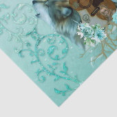 Steampunk-Gitarre mit Wölfen Seidenpapier (Ausschnitt)