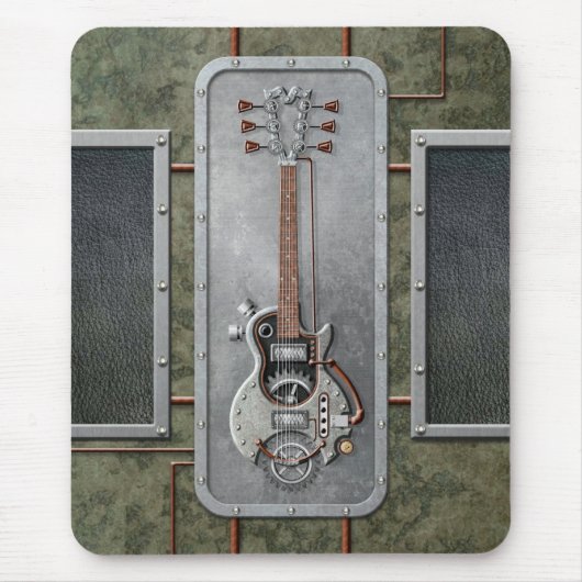 Steampunk Gitarre Mousepad (Vorne)