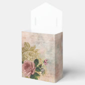 Steampunk Glam | Rosa und goldene Rose Rustikale F Geschenkschachtel (Geöffnet)