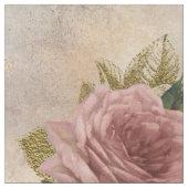 Steampunk Glam | Rosa und goldene Rose Rustikale F Stoff (Nahaufnahme)