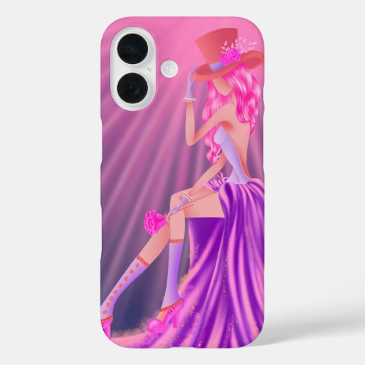 Steampunk Glamour iPhone 16 Case - Stardust & Gold (Rückseite)