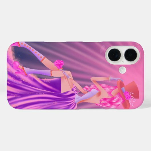 Steampunk Glamour iPhone 16 Case - Stardust & Gold (Rückseite (Horizontal))