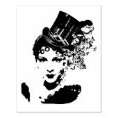 Steampunk Glamour Lady Gummistempel (Prägung)