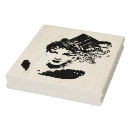 Steampunk Glamour Lady Gummistempel