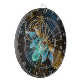 Steampunk Glühwürmchen Dartscheibe (Vorderseite Links)