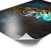 Steampunk-Glühwürmchen Fotodruck (Ecke)