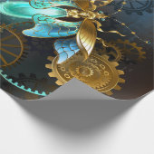 Steampunk Glühwürmchen Geschenkpapier (Ecke)