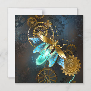 Steampunk Glühwürmchen Magneteinladung