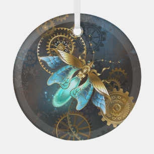Steampunk-Glühwürmchen Ornament Aus Glas