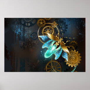 Steampunk-Glühwürmchen Poster