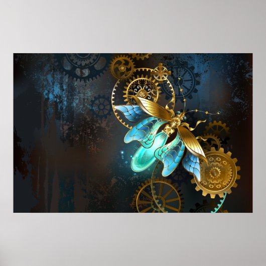 Steampunk-Glühwürmchen Poster (Vorne)
