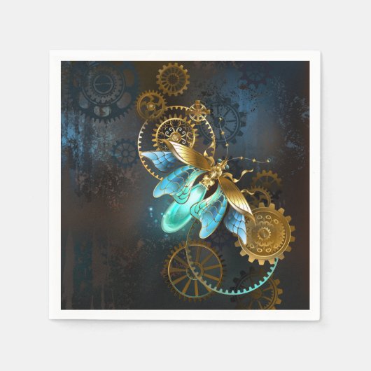 Steampunk-Glühwürmchen Serviette (Vorderseite)