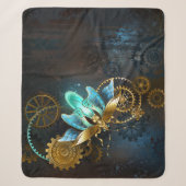 Steampunk Glühwürmchen Sherpadecke (Vorderseite)