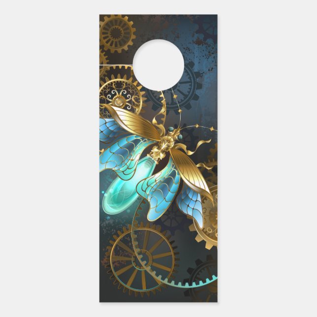Steampunk-Glühwürmchen Türanhänger (Vorderseite)