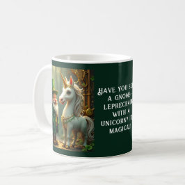 Steampunk Gnome-Leprechaun Unicorn St Patricks Day Kaffeetasse