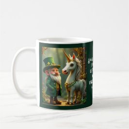 Steampunk Gnome-Leprechaun Unicorn St Patricks Day Kaffeetasse