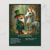 Steampunk Gnome-Leprechaun Unicorn St Patricks Day Postkarte (Vorderseite)