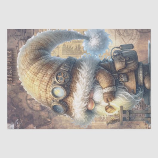 Steampunk Gnome Seidenpapier (Vorderseite)