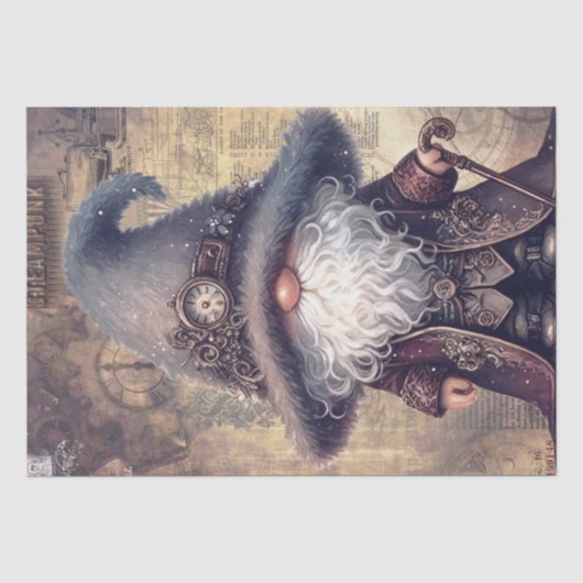 Steampunk Gnome Seidenpapier (Vorderseite)