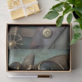 Steampunk Goat Whimsical Vintage Farm Decoupage Seidenpapier (Geschenk)