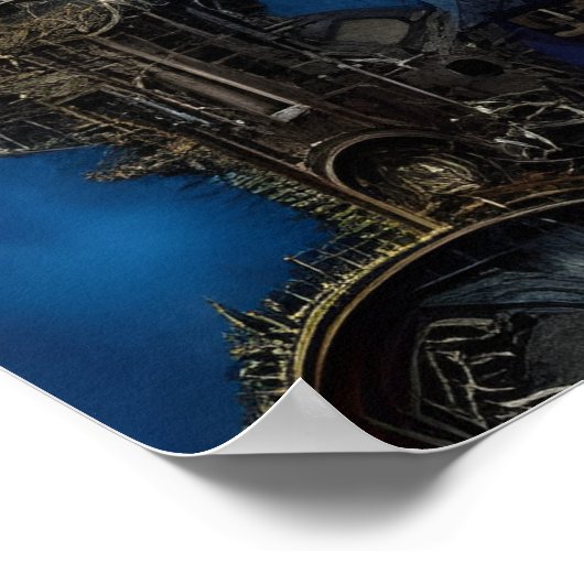 Steampunk Goddess Art Poster (Ecke)