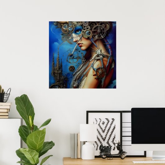 Steampunk Goddess Art Poster (Heimbüro)