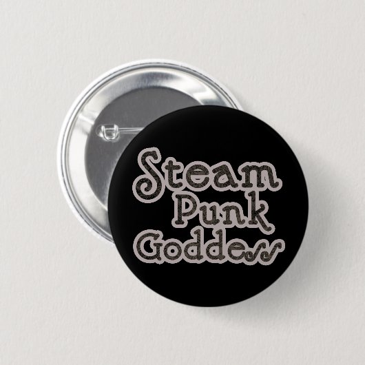 Steampunk Goddess Button (Vorne & Hinten)