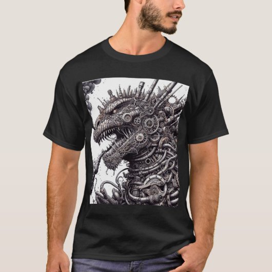 Steampunk Godzilla T-Shirt (Vorderseite)