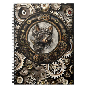 Steampunk Goggles Cat - SpiralNotebook Notizblock