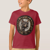 Steampunk Goggles Cat T-Shirt (Vorderseite)
