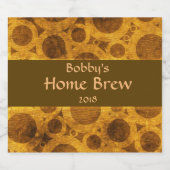 Steampunk Gold Brown Grunge Muster Beer Label Bierflaschenetikett (Einzelnes Label)