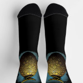 Steampunk Golden Dragon Egg auf schwarz Socken (Oben)