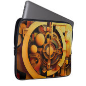 Steampunk Golden Mechanism Abstract Laptopschutzhülle (Vorne Rechts)