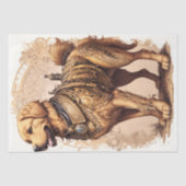 Steampunk Golden Retriever - Decoupage - Seidenpapier (Vorderseite)