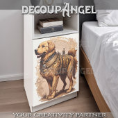 Steampunk Golden Retriever - Decoupage - Seidenpapier